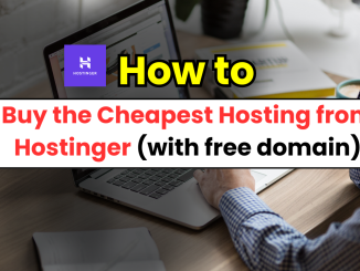 cheapest hosting from Hostinger